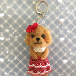 ❤️オシャレなトイプードルちゃんのキーホルダーマスコット❤️