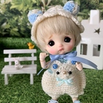 シロクマさんロンパース＊stodoll用（5インチぐらい）＊ブルー