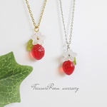 strawberry🍓  苺  ネックレス   シャムレッド  ゴールド/シルバー   シャムレッド  ステンレス チェーン