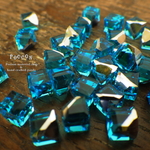 skyblue クリスタル ガラス キューブ 6mm 10個入