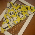 子供用かぶれる三角巾★パンダ/幼稚園～低学年