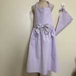 ・:*子供エプロン&三角巾。.:*☆140〜160サイズ☆ラベンダー