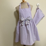 子供エプロン&三角巾˚✧₊100〜130サイズ˚✧₊⁎ラベンダー