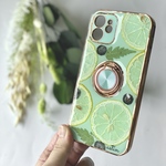 【pastel colors】レモンとブルーベリー iPhoneケース iPhone12 pro iPhone 7 8 SE 第2世代