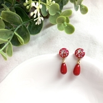 REDレジンピアス