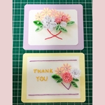 紙刺繍とペーパークイリングで作ったメッセージカード