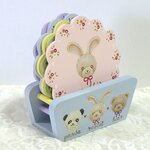 ご予約品❤ケース付きパステルカラーコースター５枚セット（トールペイント）
