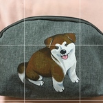 ARIA様専用　ナップサック(龍)シェル型ポーチ(秋田犬)
