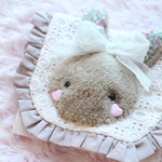 ハートのほっぺちゃん♡♡ふわふわうさぎさんの移動ポケット