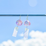 花火柄 風鈴ピアス🎐