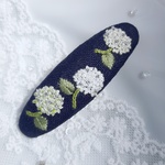 (7㎝)大人可愛い アナベル 刺繍パッチンピン