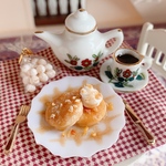 ミニチュア　フェイクスイーツ　キャラメルナッツのパンケーキ　セット