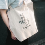 🤍看板犬のトートバッグ🤍 マチ広めで内ポケ付！！