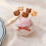 【送料込】くまチョコチップクッキーのまち針🧸🍪樹脂粘土