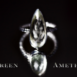 New『Green Amethyst』の世界でひとつの天然石リングsilver925 + ロジウムコーティング