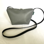 ミニショルダーM *サコッシュ * グレー *リュクス*フェイクレザー