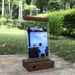 iPhone Galaxy  木製スピーカー アウル photo ウォールナット