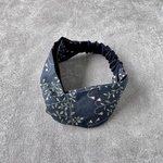 【sale】ベルフラワー（ネイビー）＊コットン/リネン＊ヘアバンド