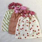 再販　タオルエプロン　さくらんぼ３枚セット