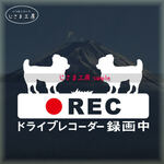 ドラレコＲＥＣ　ステッカー　犬　2頭飼い　多頭飼い　ロングコートチワワ