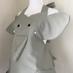 ゾウさんのミニワンピース風カフェエプロン