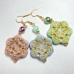 【ROKO専用】お花のアンティークビーズピアス🌼