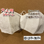 【送料無料】☆ハンドメイドマスク大人用☆２枚セット☆