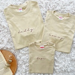 【送料無料】4枚セット beige Simple Tシャツ 名前入り 出産祝い  誕生日　ギフト　名入れ