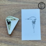 カツオノエボシの消しゴムはんこ