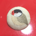 文鳥  ブローチ