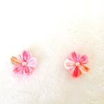 つまみ細工ピアス桜