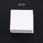 Q639  200枚  アクセサリー台紙 ペーパータグ ピアス用 6.5×6.5cm ホワイト（約200枚） 