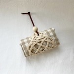 söpö kirsikka×HaR オリジナルエコバッグ　checkered【beige】