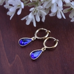Swarovski ブルー イヤリング