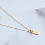 シンプルチェーンネックレス　華奢　細めチェーン　K16GP