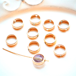 再販×3¥300☆【10個セット】惑星アクセサリーに♪リングビーズスペーサー