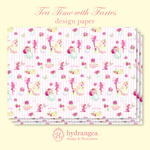 【Tea Time with Fairies】A4サイズ デザインペーパー