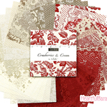 USAコットン moda charmpack 42枚セット Cranberries & Cream 生地 布 花柄