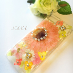 【再...再販♪】ピンクガーベラ×ビジュー☆iPhone5/5s.6/6s.6プラス/6sプラスケース