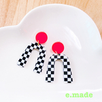 ❤️チェッカーフラッグ🏁　ピアス