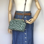 受注制作・20.5cm口金・がま口・唐草模様・ショルダーバック・本革ショルダー紐