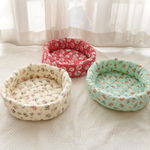 【カラー３色／受注生産品】チワワなどの超小型犬＆ネコちゃん用　ペットベッド　（内寸直径３５ｃｍ）