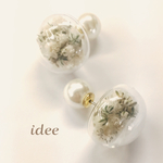 かすみ草bouquetピアス