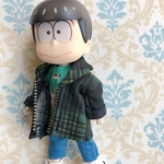 【コート】💚グリーンチェック柄チェスターコート⭐︎オビツ11ねんどろいどどーる兼用