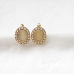 2pcs イヤリングパーツ ストーン パール