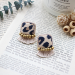 【再販】ビーズ刺繍＊レオパード♡フリンジ ピアス