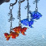 【ぷち夏祭り♪】ガラスの金魚★ミニ★ブックマーカー