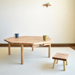 木のハチカク90cm　ひきだしテーブル