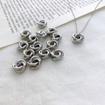 4pcs [プラチナ・シルバー ] トリプルリング  メタルパーツ　スペーサー m497