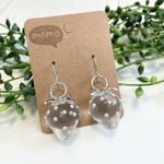 クリア大ぶりいちごのピアス・イヤリング♡(シルバー)